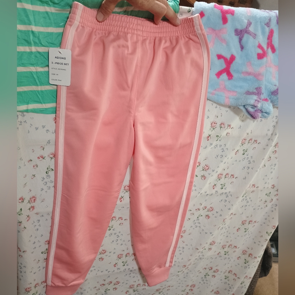 Adidas Kids Light Pink Joggers